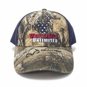 Whitetails Unlimited Hat Cap‎ Realtree Camo Mesh Snapback Whitetail Deer Hunting